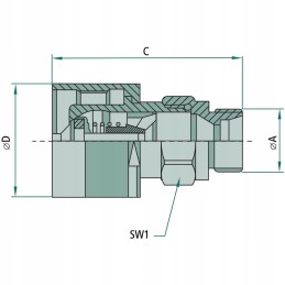 Screwed quick connector faster cvv 8l m14x1 5 dn 06