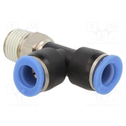1 pcs x PNEUMAT-PDR-186 - Push-in fitting, T-tap splitter, -0.95÷10bar, Thread: R 1/8'