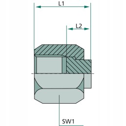 Plug plug AV BSP G 9 16 internal thread