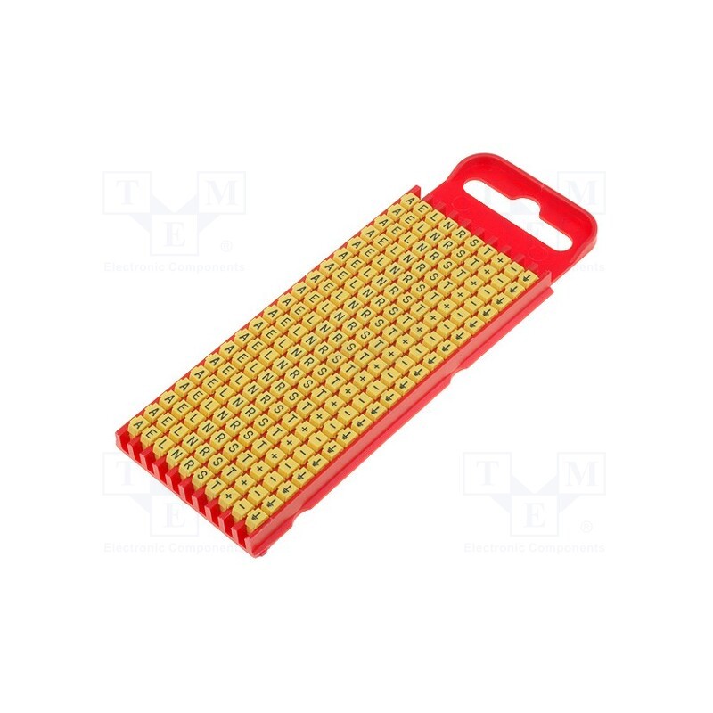 200 pcs x HELLERMANNTYTON - 561-01994 - Markers, Marking: A,E,L,N,R,S,T,+,-, ground, 2÷2.8mm, polyamide