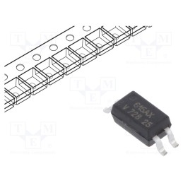 1 pcs x VISHAY - VOS615A-X001T - Optocoupler, SMD, Ch: 1, OUT: transistor, Uinsul: 3.75kV, Uce: 80V