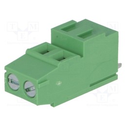 2 pcs x DEGSON ELECTRONICS - DG500H-5.0-02P-14-00AH - PCB terminal block, angled 90°, 5mm, ways: 2, on PCBs, 2.5mm2, 24A