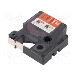 1 pcs x DYMO - 1805416 - Tape, 12mm, 5.5m, red, Character colour: white