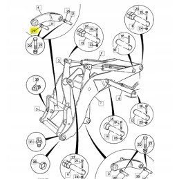 JCB 2CX actuator arm bushing