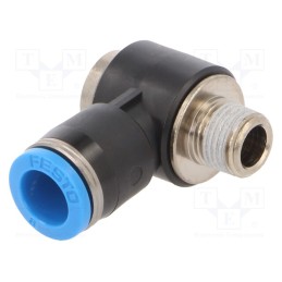1 pcs x FESTO-153099 - Push-in fitting, threaded,angled 90°, -0.95÷6bar, Thread: R 1/8'