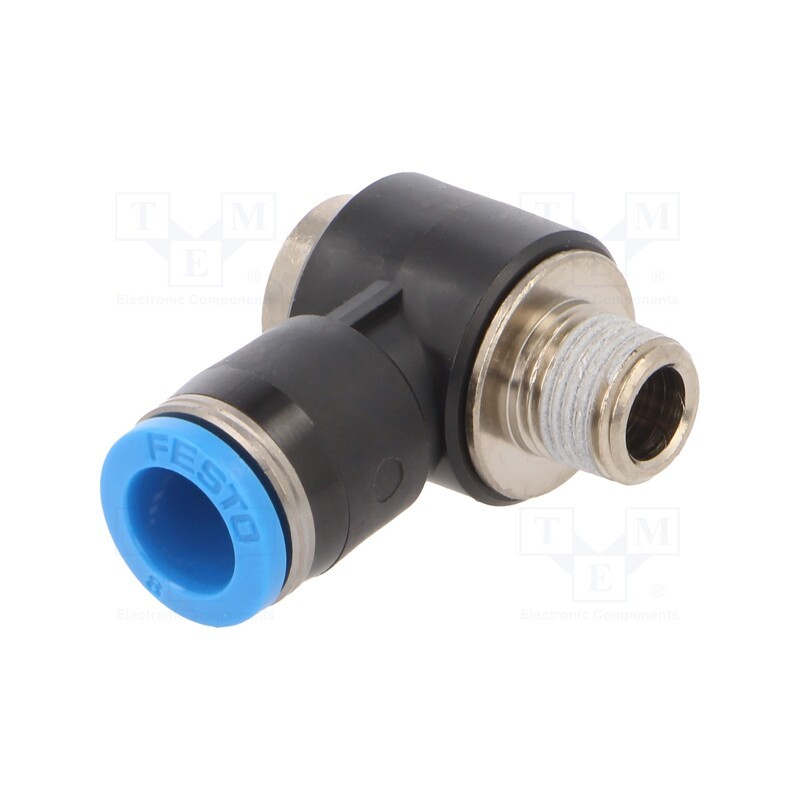 1 pcs x FESTO-153099 - Push-in fitting, threaded,angled 90°, -0.95÷6bar, Thread: R 1/8'
