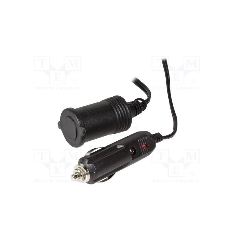 1 pcs x LOGILINK - CP0113 - Cigarette lighter socket extension cord, 8A, Sup.volt: 12VDC