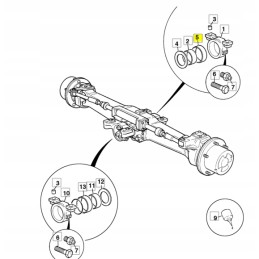Bridge suspension bushing for JCB telehandler