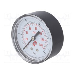 1 pcs x PNEUMAT-M63A.PL010G14 - Manometer, 0÷10bar, non-aggressive liquids,inert gases, 63mm
