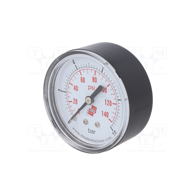1 pcs x PNEUMAT-M63A.PL010G14 - Manometer, 0÷10bar, non-aggressive liquids,inert gases, 63mm
