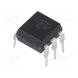 1 pcs x EVERLIGHT - EL3081 - Optotriac, 5kV, zero voltage crossing driver, DIP6, Ch: 1, EL308X