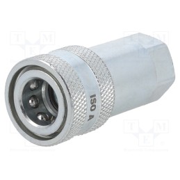 1 pcs x PNEUMAT-242.01 OC - Quick connection coupling, max.400bar, G 1/4', double-sided