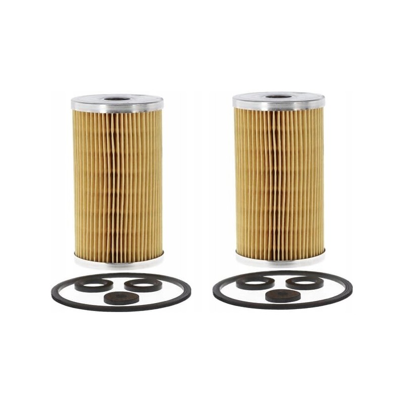 Set of fuel filters with sealing rings