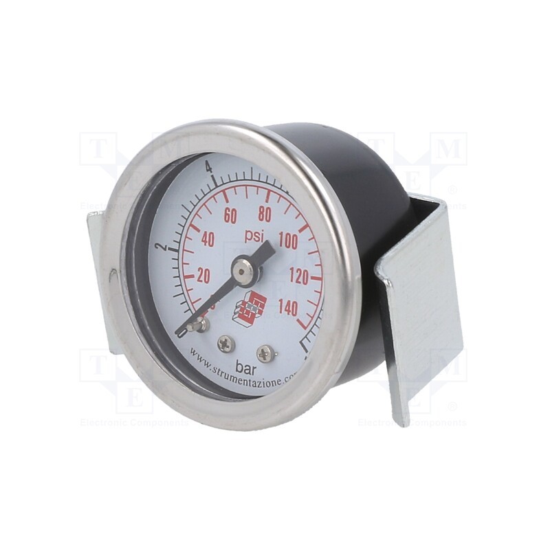 1 pcs x PNEUMAT-M40A.NC010G18 - Manometer, 0÷10bar, non-aggressive liquids,inert gases, 40mm