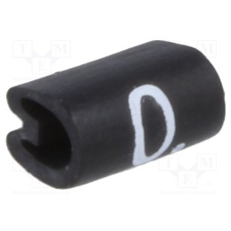 200 pcs x TE Connectivity - 5801000 - Markers, Marking: 0, 1.5÷2mm, PVC, black, -45÷70°C, leaded