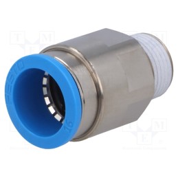 1 pcs x FESTO-164957 - Push-in fitting, threaded,straight, -0.95÷6bar, Thread: R 3/8'
