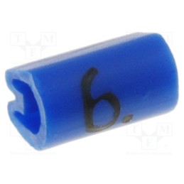 200 pcs x TE Connectivity - 5801606 - Markers, Marking: 6, 1.5÷2mm, PVC, blue, -45÷70°C, leaded