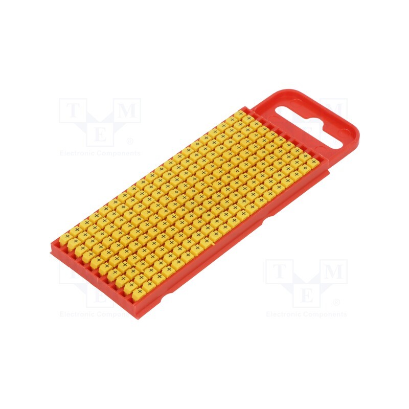 200 pcs x HELLERMANNTYTON - 561-01704 - Markers, Marking: +, 2÷2.8mm, polyamide, yellow, -40÷85°C, push-in