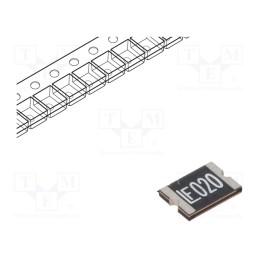 1 pcs x LITTELFUSE - 1812L020PR - Fuse: PTC polymer, quick blow, 0.2A, 30V, 30VDC, SMD, 1812L