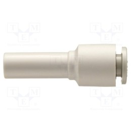1 pcs x SMC-KQ2R23-06A - Push-in fitting, straight,reductive, -1÷10bar, polypropylene