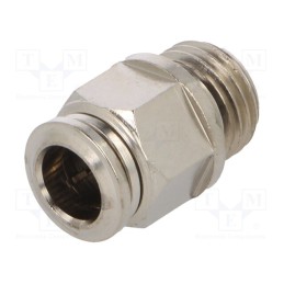 1 pcs x AIGNEP-57020 8-1/4 - Push-in fitting, straight, -0.99÷20bar, nickel plated brass