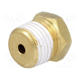 1 pcs x SMC-KQ2H04-02AS - Push-in fitting, threaded,straight, -1÷10bar, brass, -5÷60°C