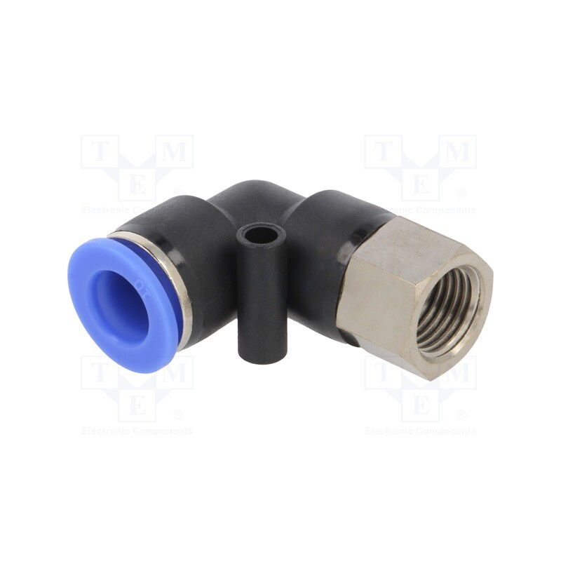 1 pcs x PNEUMAT-168.014-10 - Push-in fitting, angled 90°, -0.95÷15bar, Thread: R 1/4', 0÷60°C
