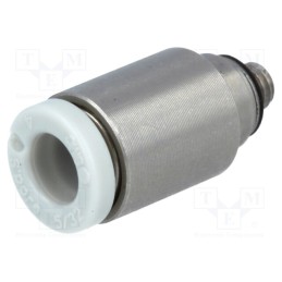 1 pcs x SMC-KQ2S04-M3G - Push-in fitting, threaded,straight, -1÷10bar, stainless steel