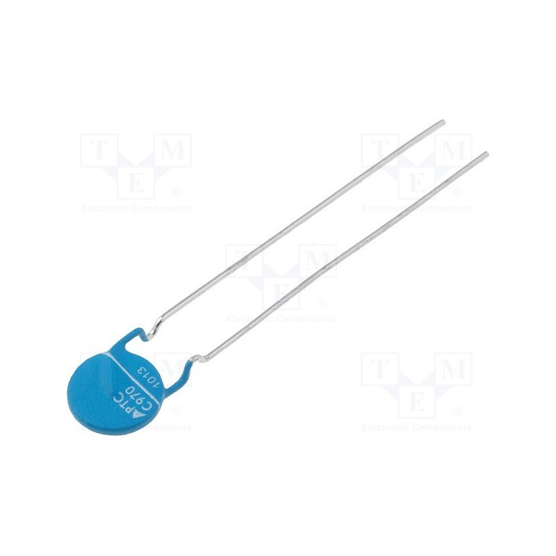 1 pcs x EPCOS - B59970C0120A070 - Fuse: PTC thermistor, 150mA, 24V, ceramic, 5mm, Ø0.6x35mm