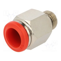 1 pcs x AIGNEP-50020 12-1/4 - Push-in fitting, straight, -0.99÷20bar, nickel plated brass