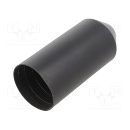 1 pcs x HELLERMANNTYTON - 416-14047 - Heat shrink cap, glued, 40mm, black, crosslinked polyolefin POX