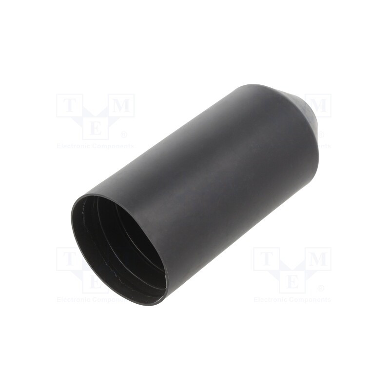 1 pcs x HELLERMANNTYTON - 416-14047 - Heat shrink cap, glued, 40mm, black, crosslinked polyolefin POX