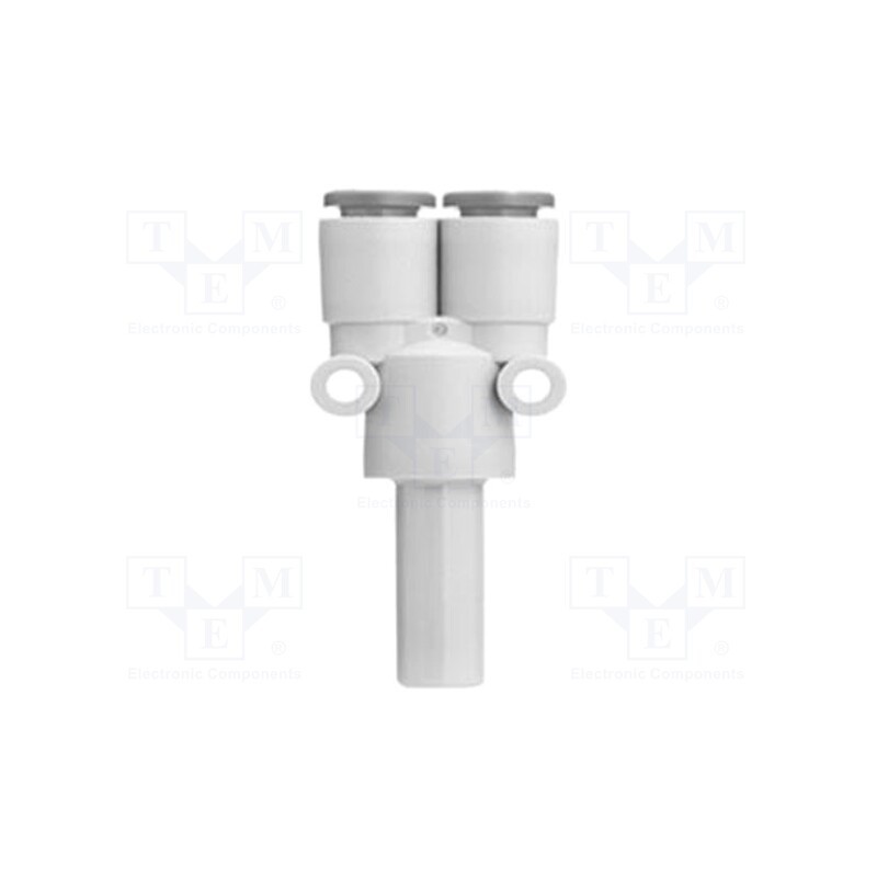 1 pcs x SMC-KQ2X04-06A - Tee fitting, reductive,plug-in, -1÷10bar, polypropylene, Øin: 4mm