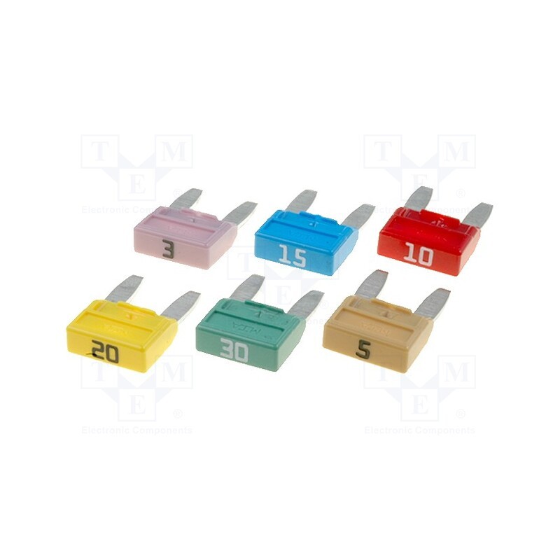 1 set x MTA - 3004000 - Fuse: fuse, automotive, 32V, Range of val: 3/5/10/15/20/30A, 6pcs.