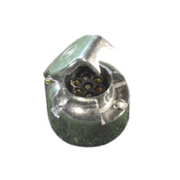 7-pole electrical socket in a metal housing