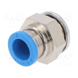 1 pcs x FESTO-186099 - Push-in fitting, straight, -0.95÷6bar, Gasket: NBR rubber, QS, 8mm