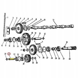 Intermediate wheel axle 950412 c 360 teeth