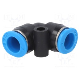 1 pcs x FESTO-153345 - Push-in fitting, angled 90°, -0.95÷6bar, Gasket: NBR rubber, QSM
