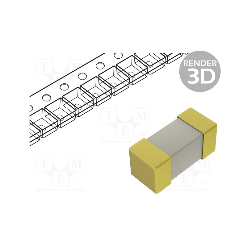1 pcs x EATON/BUSSMANN - TR-3216FF250-R - Fuse: fuse, quick blow, 250mA, 32VAC, 63VDC, soldered,SMD, 3216FF