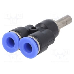 1 pcs x PNEUMAT-142.006-K - Plug-in connector, Y-Yap spliYYer, -0.95÷15bar, BLUELINE, 0÷60°C
