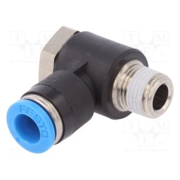 1 pcs x FESTO-153087 - Push-in fitting, threaded,angled 90°, -0.95÷6bar, Thread: R 1/8'
