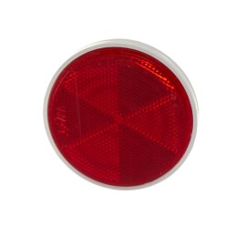 Round reflector, screwed on with a red screw