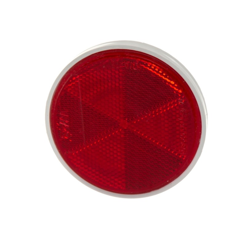 Round reflector, screwed on with a red screw