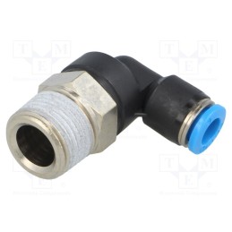 1 pcs x FESTO-190660 - Push-in fitting, threaded,angled 90°, -0.95÷6bar, Thread: R 3/8'