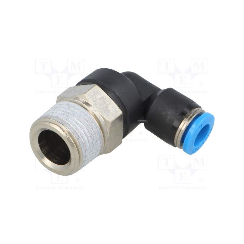 1 pcs x FESTO-190660 - Push-in fitting, threaded,angled 90°, -0.95÷6bar, Thread: R 3/8'