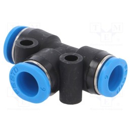 1 pcs x FESTO-153367 - Push-in fitting, T-tap splitter, -0.95÷6bar, PBT, QSM, Øout: 6mm