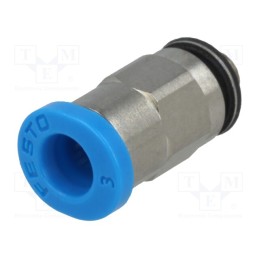 1 pcs x FESTO-153301 - Push-in fitting, threaded,straight, -0.95÷6bar, Thread: M3