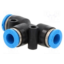 1 pcs x FESTO-153129 - Push-in fitting, straight,T-tap splitter, -0.95÷6bar, PBT, QS