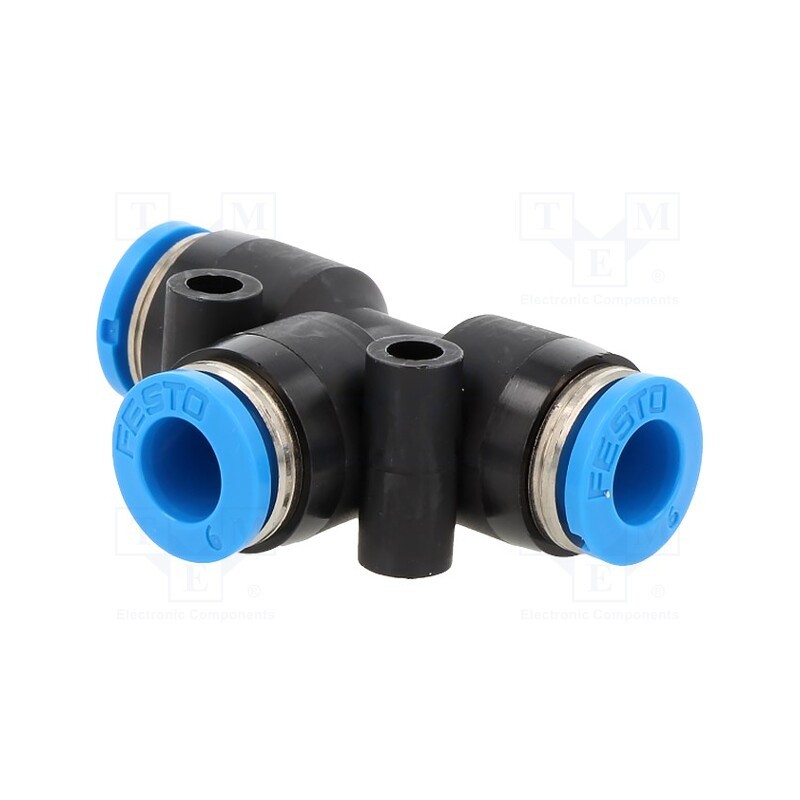 1 pcs x FESTO-153129 - Push-in fitting, straight,T-tap splitter, -0.95÷6bar, PBT, QS