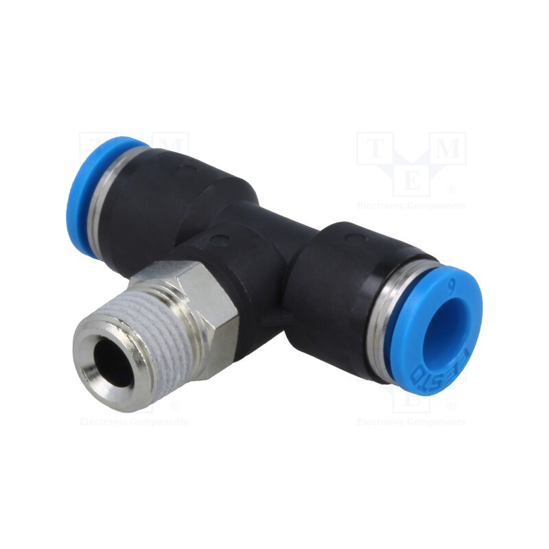 1 pcs x FESTO-153107 - Tee fitting, plug-in, -0.95÷6bar, polymer, Thread: R 1/8', 6mm